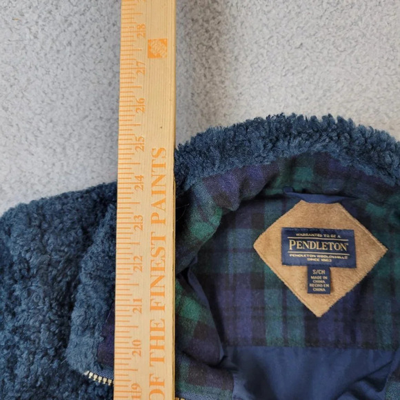 Pendleton Sherpa Full Zip Jacket Women Small Pockets Barn Coat Chore Cottagecore - Picture 10 of 16